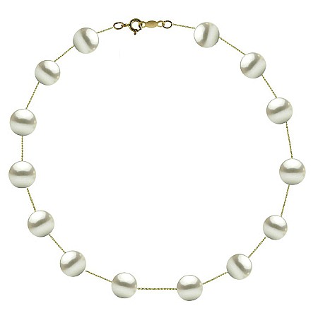 Coliere Perle cu Aur - Colier Perle Naturale 9 mm, Calitate AAA, Aur 14K, Model Office | KASKADDA®