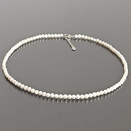 Coliere Perle Mici - Colier Perle Naturale Mici, Rare, 4–5 mm, Calitate AA+, Argint 925 | KASKADDA®
