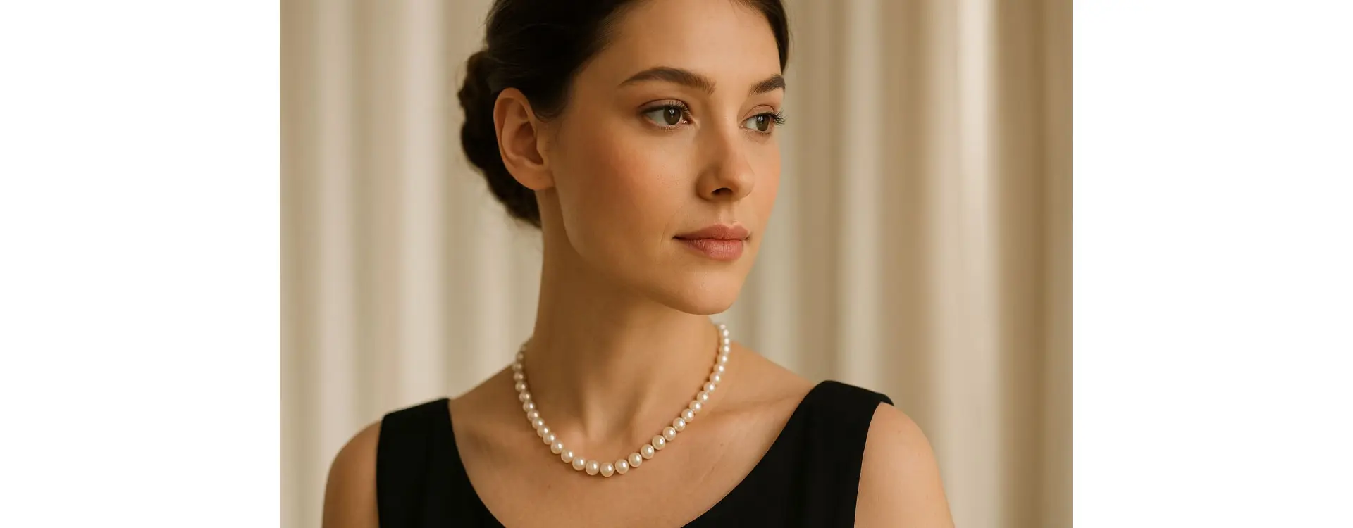 Colier Perle la Baza Gâtului – Eleganță și Rafinament Natural