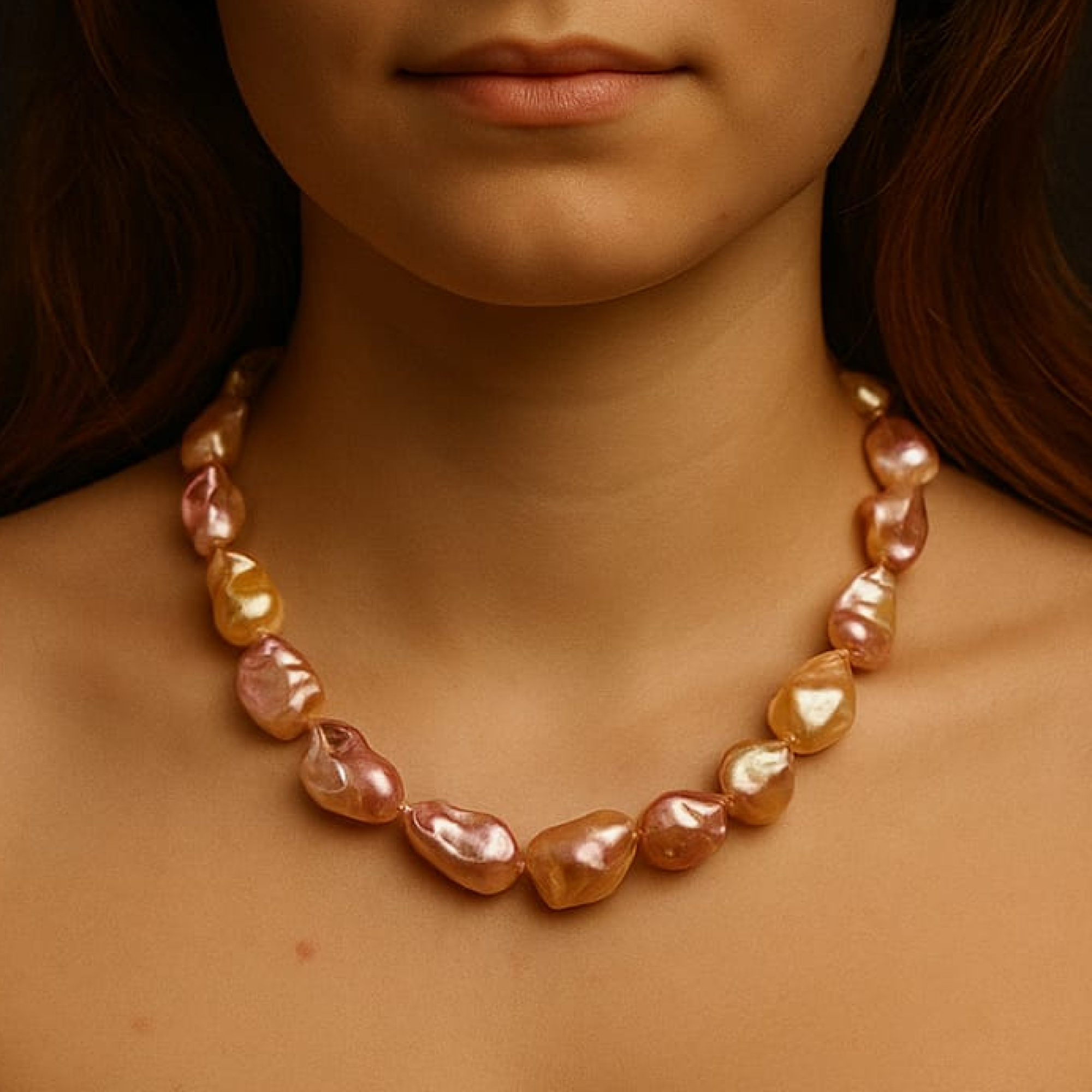 Colier Perle Baroque Kaskadda