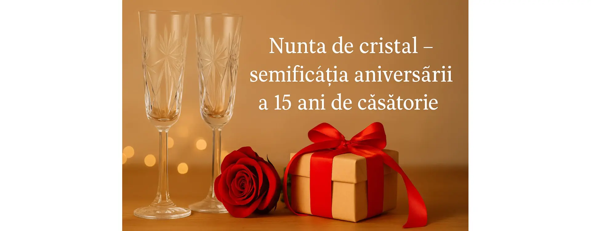 Nunta de cristal – semnificația aniversării a 15 ani de căsătorie