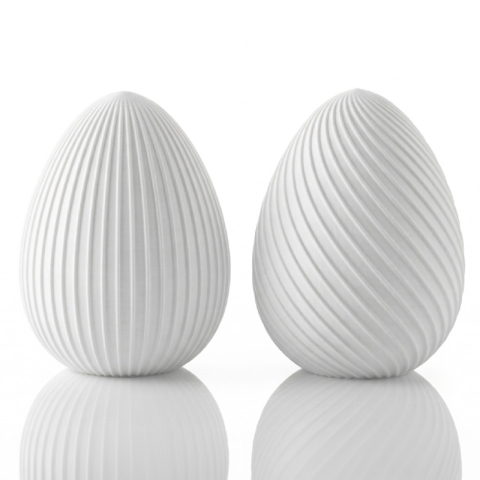 Decoratiuni & Design Interior - Set 2 figurine decorative ouă (lumanari & baterii incluse)
