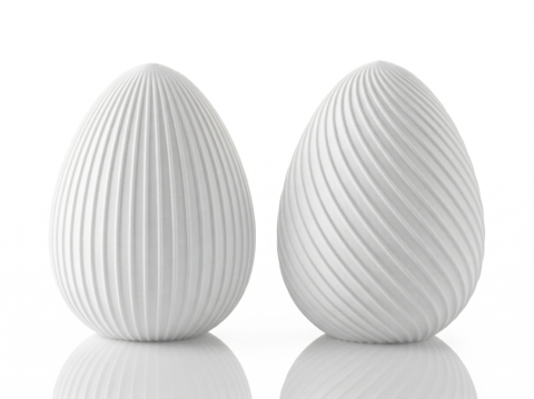 Decoratiuni & Design Interior - Set 2 figurine decorative ouă (lumanari & baterii incluse)