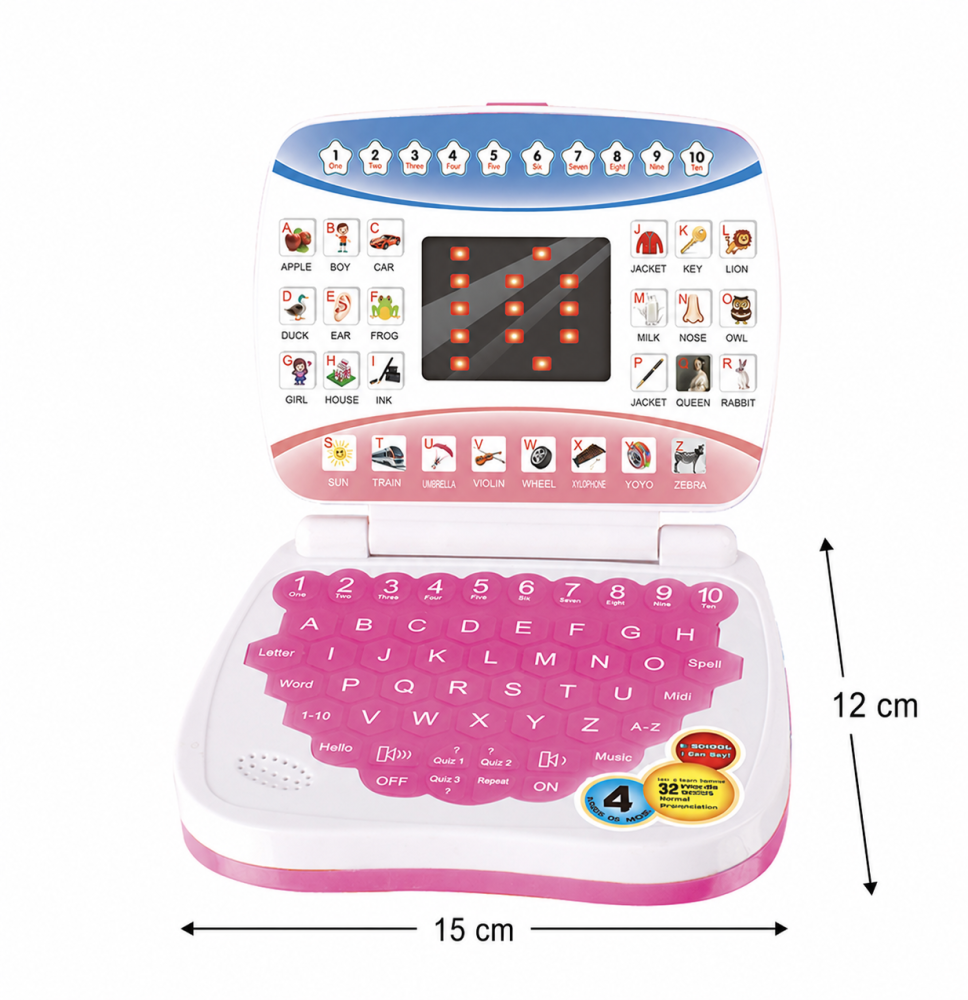 Laptop Educational Interactiv pentru Copii - Roz [5]