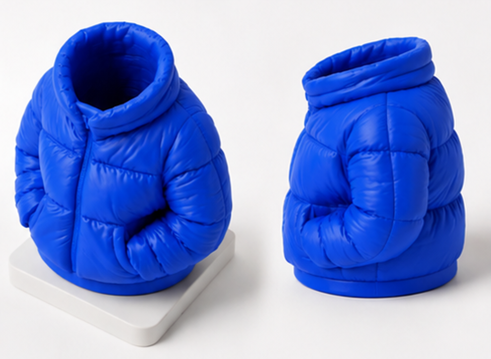 Suport pixuri tip geaca puffer - Albastru [2]