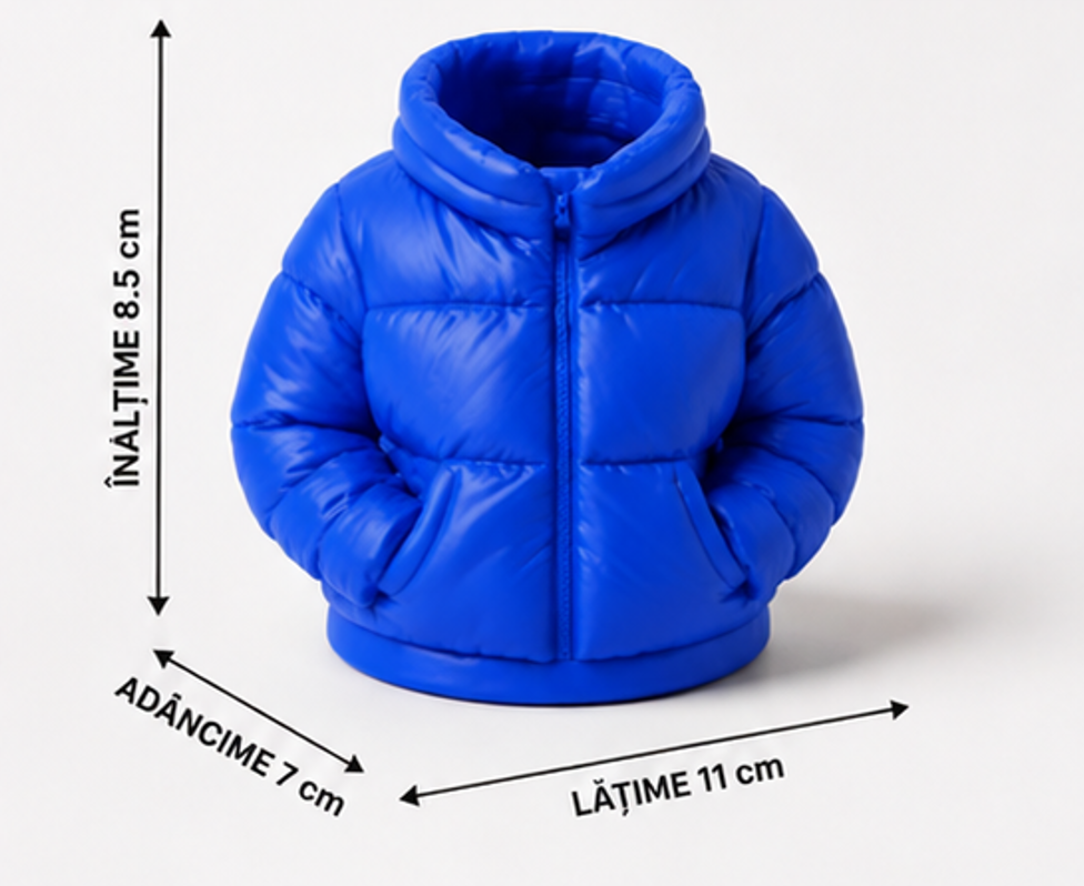 Suport pixuri tip geaca puffer - Albastru [5]