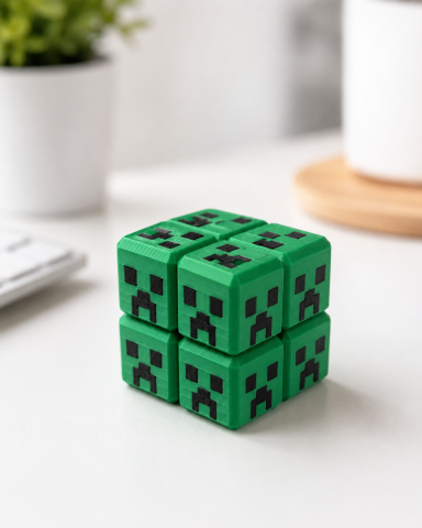 Fidget articulat anti-stres, flexibil, Minecraft, 8x4x2cm [3]
