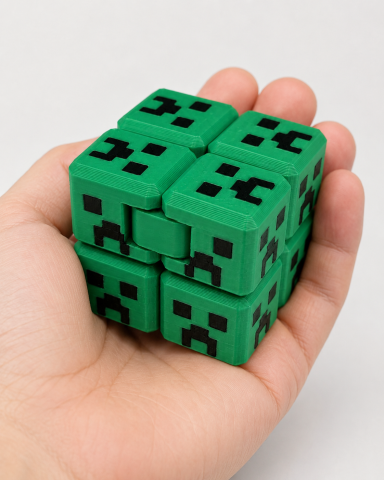 Fidget articulat anti-stres, flexibil, Minecraft, 8x4x2cm [1]
