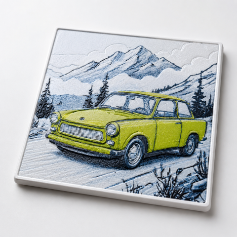 Foto 3D Trabant 601 in Peisaj Montan [2]