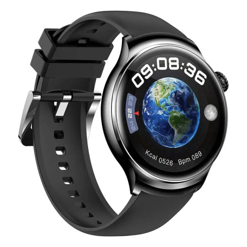 Wearables & Gadgeturi - Smartwatch Watch 4, AMOLED, 2 Curele Incluse, Compatibil Android si iOS, Negru