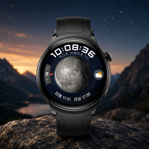 Smartwatch Watch 4, AMOLED, 2 Curele Incluse, Compatibil Android si iOS, Negru [5]