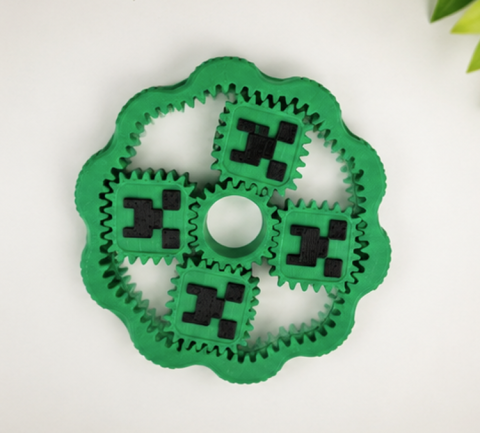 Spinner Fidget Antistres 3D - Angrenaje Minecraft [3]