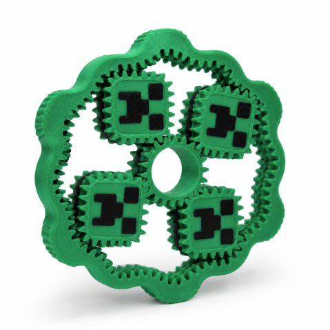 Jucarii - Spinner Fidget Antistres 3D - Angrenaje Minecraft