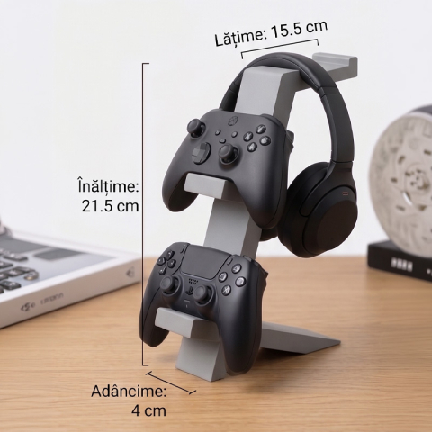 Suport dual casti și controllere gaming [1]