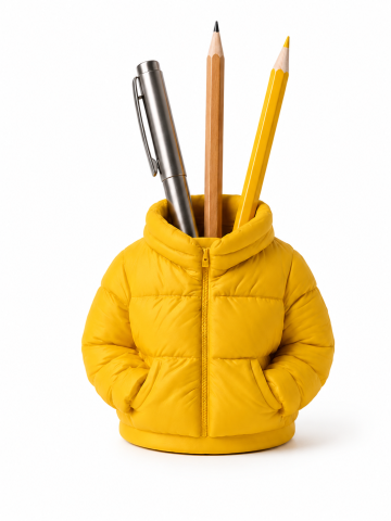 Decoratiuni & Lampi 3D - Suport pixuri tip geaca puffer - Galben