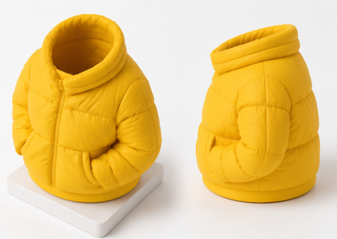 Suport pixuri tip geaca puffer - Galben [1]