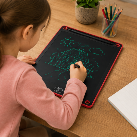 Tableta LCD 16" pentru Scris si Desen – Pen si Baterie Incluse - Rosu [1]