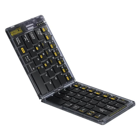 Accesorii Tech - Tastatura Pliabila Universala, Wireless, Ultra Slim, Compatibila Windows, Android si iOS, Negru