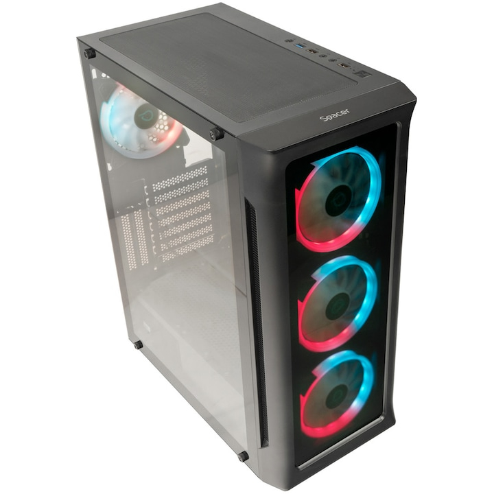 PC Gaming MAN, i5-12400F, 16GB DDR4, 512 GB SSD M.2, RTX 3060 Windforce 12GB, No OS, negru [3]