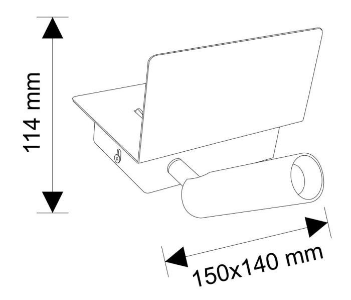 Aplica LED cu spot si USB, 3W+3W, 3000K, IP20, aluminiu, alb, Dablerom 3-6620 [2]