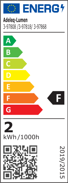 Aplica LED dreptunghiulara CCT, 2W, 3000K/4000K/6500K, IP65, policarbonat, grafit, Dablerom 3-9781 [3]