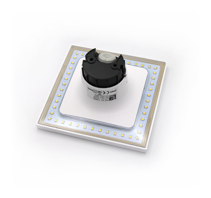 Aplica LED patrata, 8W, 3000K, IP65, policarbonat, alb, Dablerom 9-89080 [3]