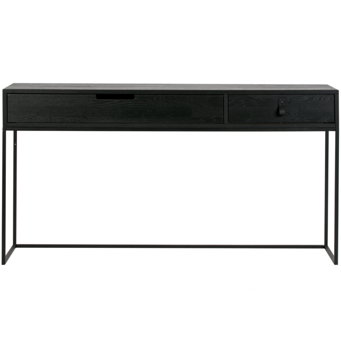 Birou Silas, lemn de frasin, negru intens, 74 x 140 x 40 cm, WOOOD 373662-BN [4]