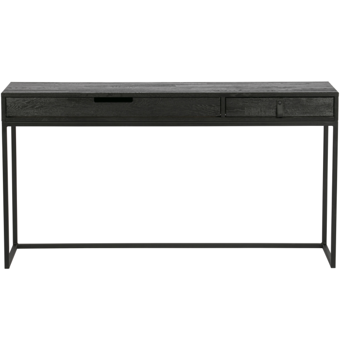 Birou Silas, lemn de frasin, negru intens, 75 x 140 x 44 cm, WOOOD 373385-BN [3]