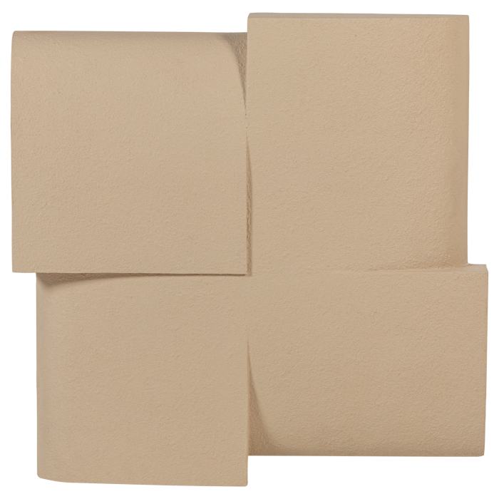 Decoratiune de perete Tide, metal, nisipiu, 86 x 86 x 11 cm, WOOOD 377939-Z [4]
