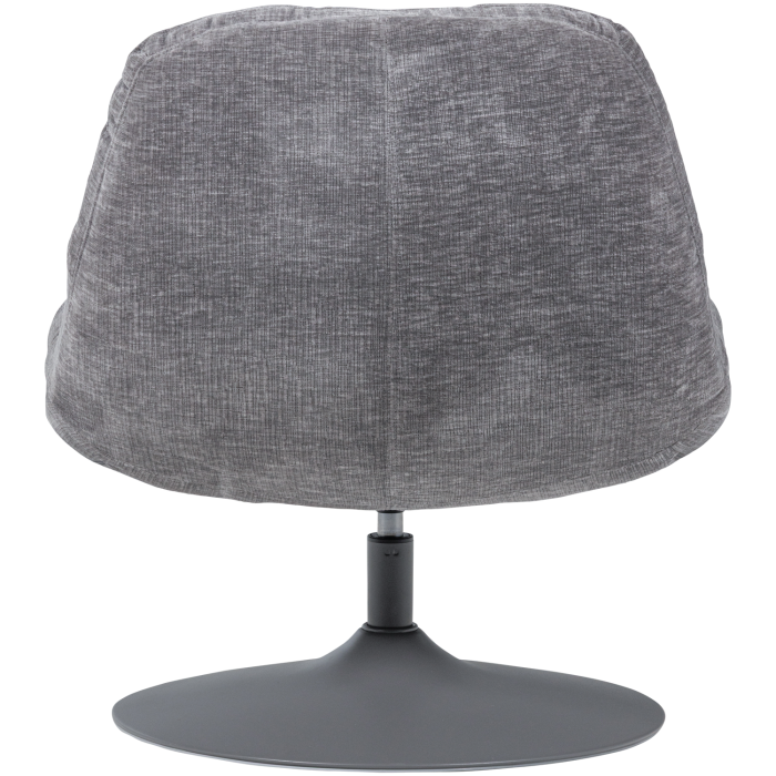 Fotoliu pivotant Elvi, chenille, gri deschis, 81 x 73 x 84 cm, WOOOD 377653-G [5]