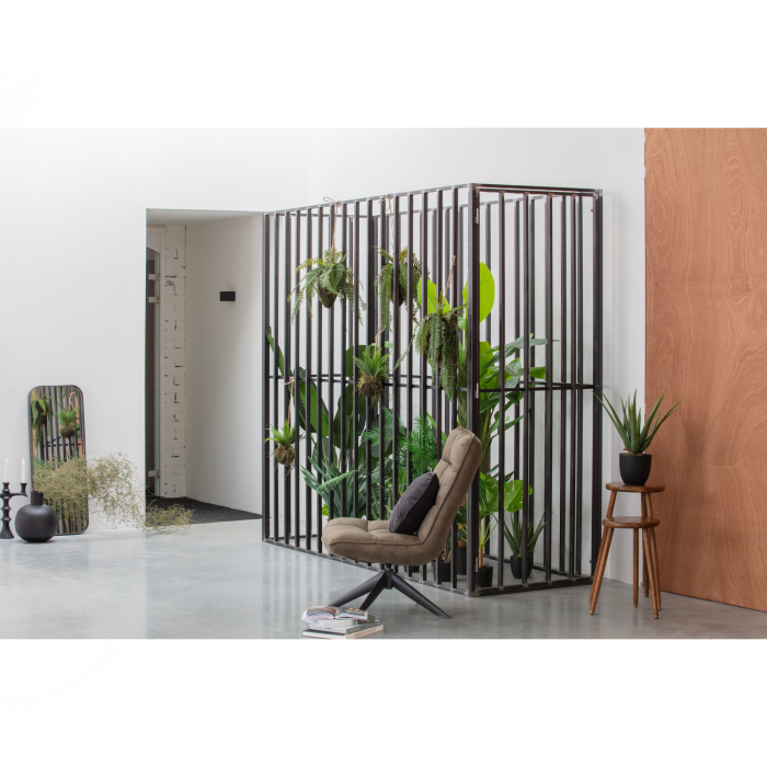 Fotoliu pivotant Jouke, piele ecologica, verde, 97 x 70 x 85 cm, WOOOD 373303-GR [3]