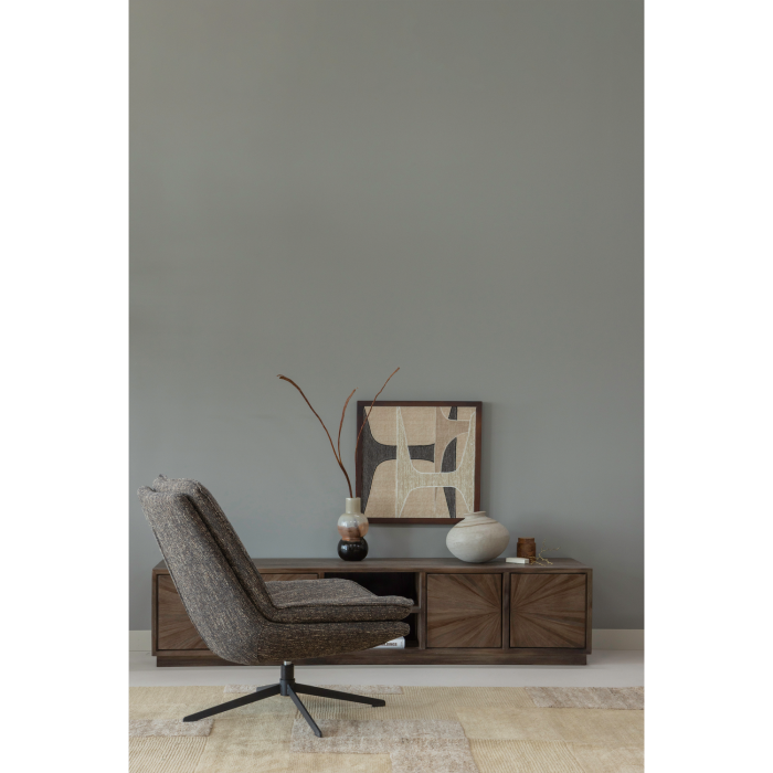 Fotoliu pivotant Milaro, tesatura, maro, 88 x 75 x 94 cm, WOOOD 377631-B [2]