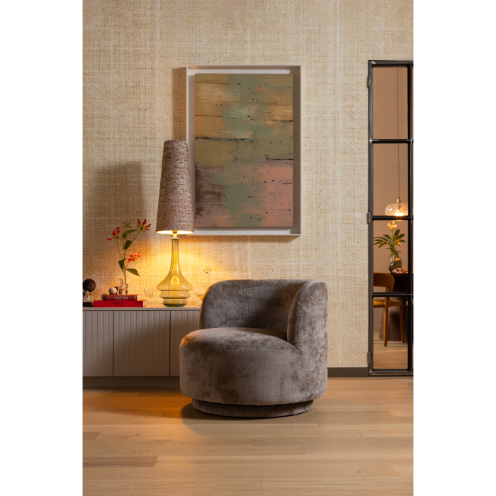 Fotoliu pivotant Popular, poliester, taupe, 72 x 81 x 80 cm, WOOOD 801440-T [2]