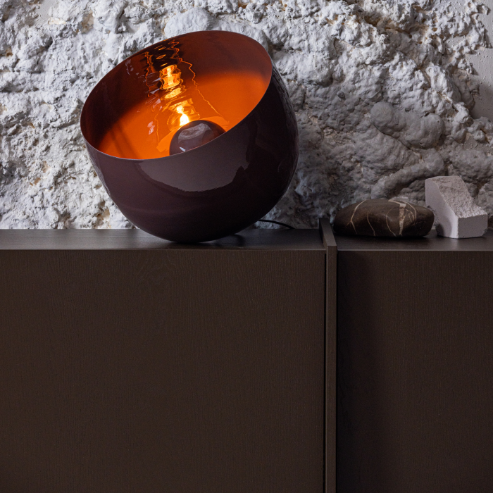 Lampa de masa Mero, 25 W, E27, metal, maro, 34 x 35 x 35 cm, WOOOD 377882-B [2]