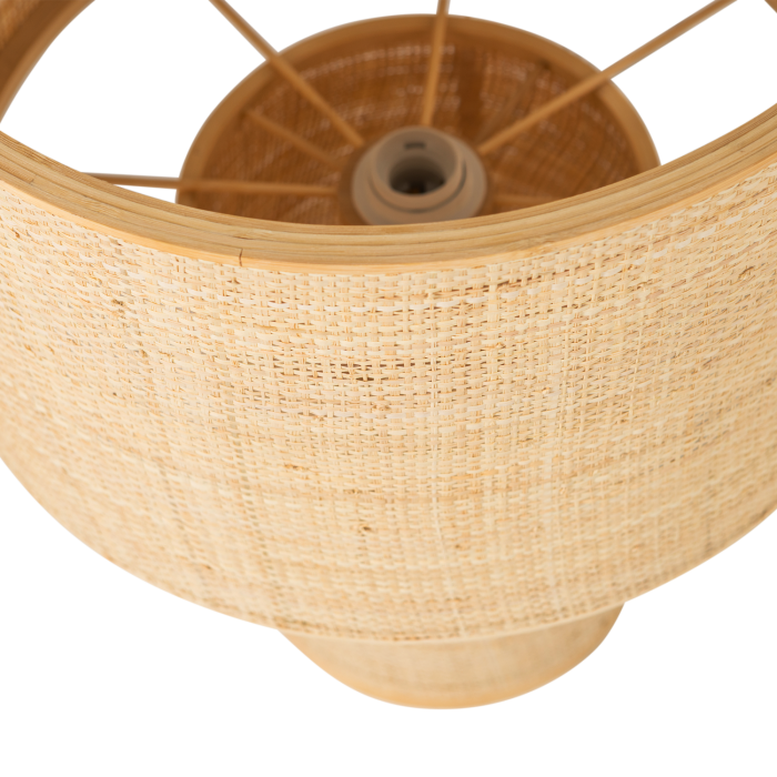 Lampa de masa Syro, 40 W, E27, rafie, natur, 55 x 42 x 42 cm, WOOOD 377814-N [3]