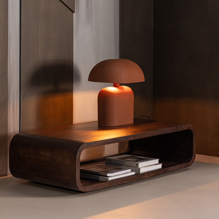 Lampa de masa Tilo, 25 W, E27, metal, maro, 45 x 44 x 32 cm, WOOOD 377885-B [2]