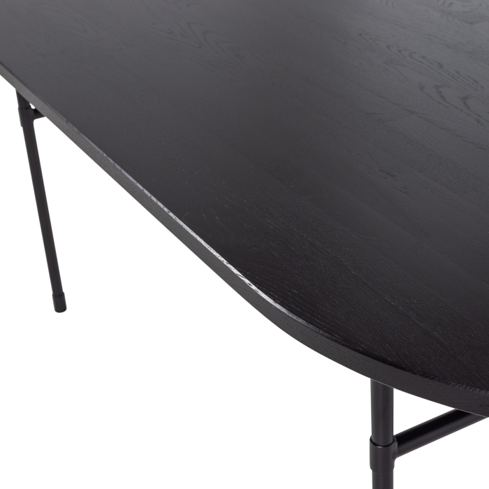 Masa dining Arthur, lemn de stejar, negru intens, 75 x 220 x 90 cm, WOOOD 376039-Z [5]