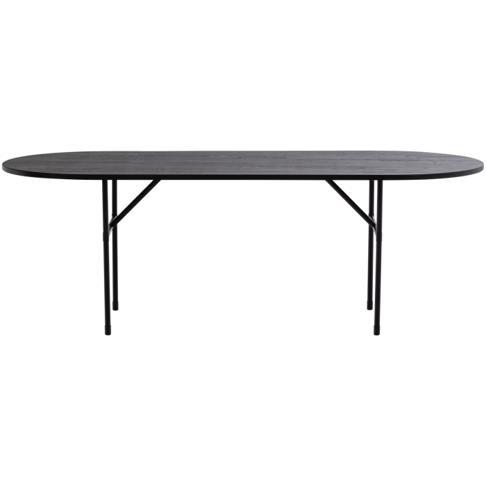 Masa dining Arthur, lemn de stejar, negru intens, 75 x 220 x 90 cm, WOOOD 376039-Z [4]