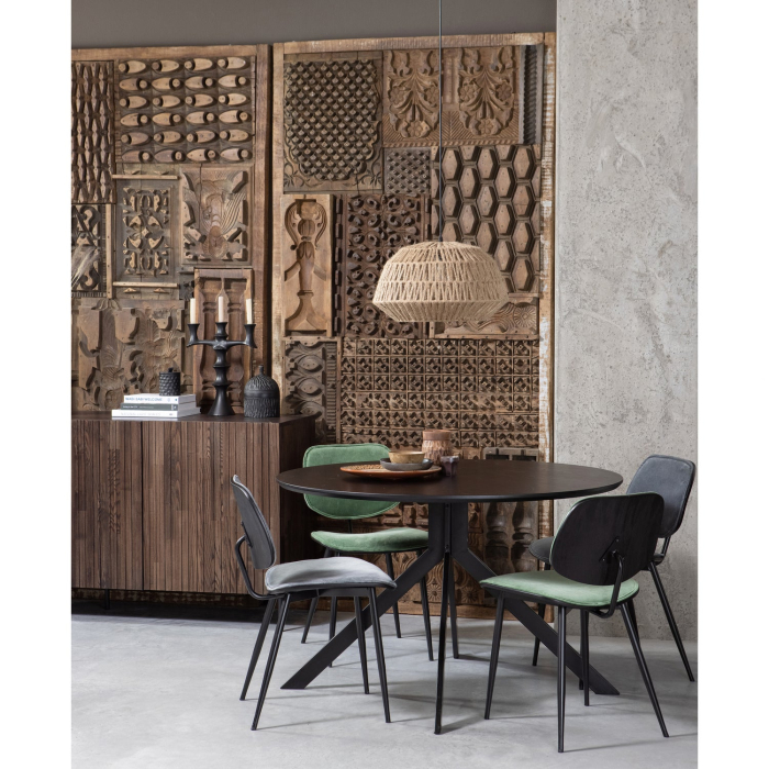 Masa dining Bruno, lemn, negru, 75 x 120 x 120 cm, WOOOD 373792-Z [3]