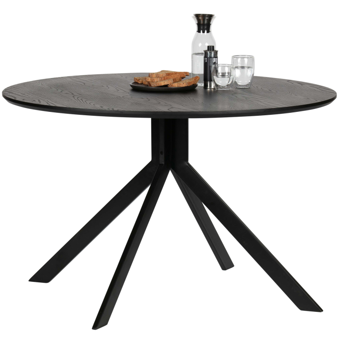 Masa dining Bruno, lemn, negru, 75 x 120 x 120 cm, WOOOD 373792-Z [4]