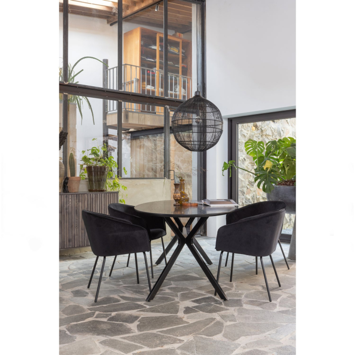 Masa dining Bruno, lemn, negru, 75 x 220 x 100 cm, WOOOD 377217-Z [3]