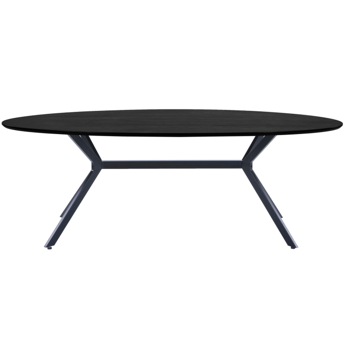 Masa dining Bruno, lemn, negru, 75 x 220 x 100 cm, WOOOD 377217-Z [4]