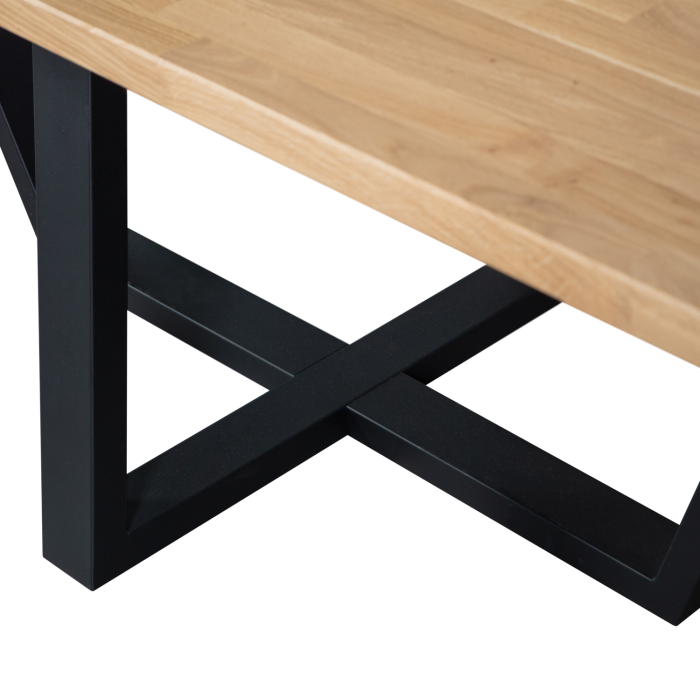 Masa dining Combi-tablo: XL Blat de, lemn de stejar, natur, 77 x 240 x 100 cm, WOOOD 373996-D [5]