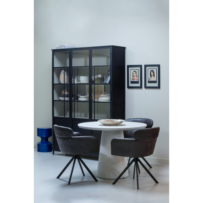 Masa dining Damon, argila armata cu fibra de sticla, alb, 77 x 100 x 100 cm, WOOOD 373343-W [3]