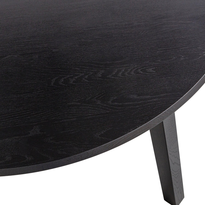 Masa dining extensibila Lange Jan Ø, lemn de stejar, negru intens, 75 x 120 x 120 cm, WOOOD 373786-Z [10]