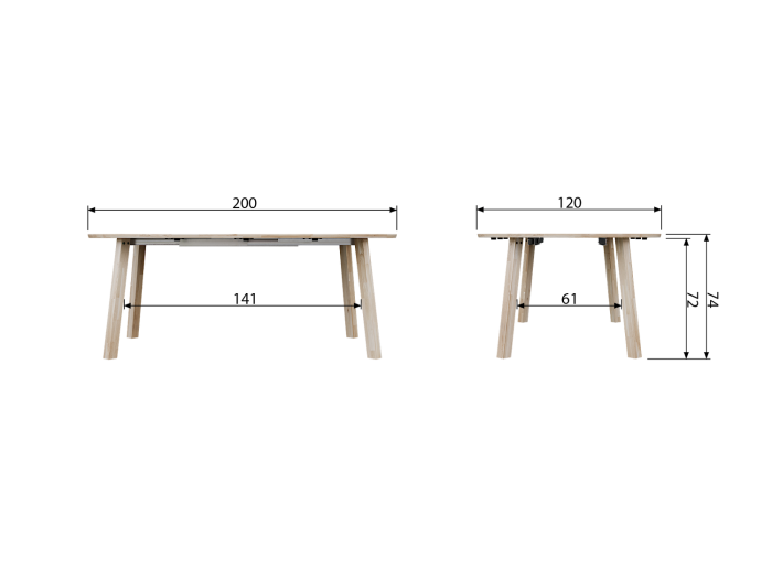 Masa dining extensibila Lange Jan Ø, lemn de stejar, negru intens, 75 x 120 x 120 cm, WOOOD 373786-Z [11]