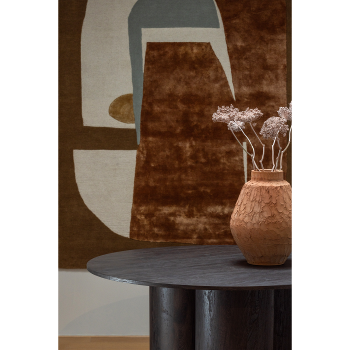 Masa dining Oona, MDF, maro inchis, 75 x 140 x 140 cm, WOOOD 374071-D [3]