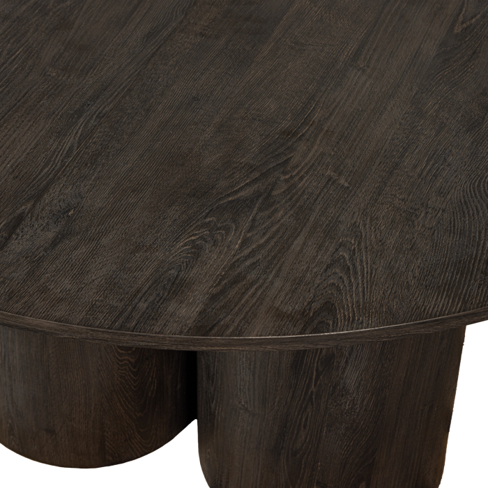 Masa dining Oona, MDF, maro inchis, 75 x 140 x 140 cm, WOOOD 374071-D [5]