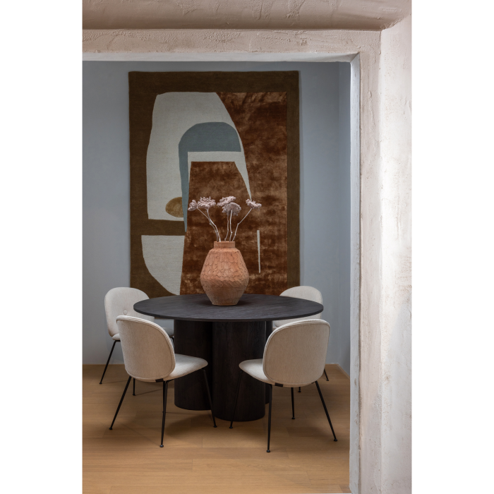Masa dining Oona, MDF, maro inchis, 75 x 140 x 140 cm, WOOOD 374071-D [2]