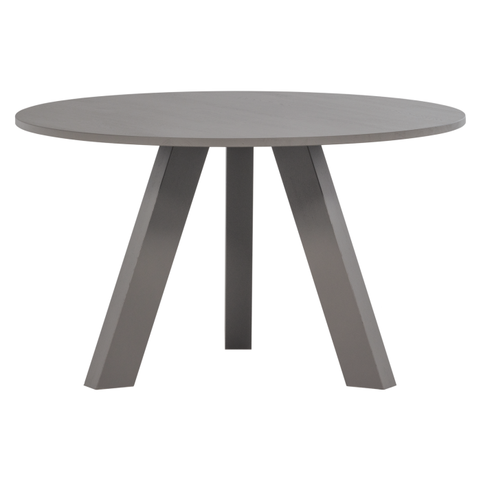Masa dining Rhonda, lemn de stejar, gri cald, 75 x 129 x 129 cm, WOOOD 375419-WG [4]